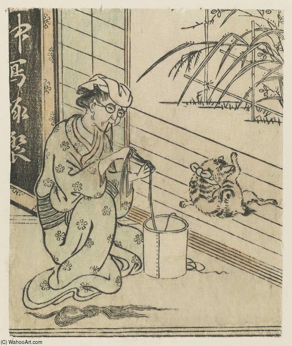 Cat On Veranda — Suzuki Harunobu