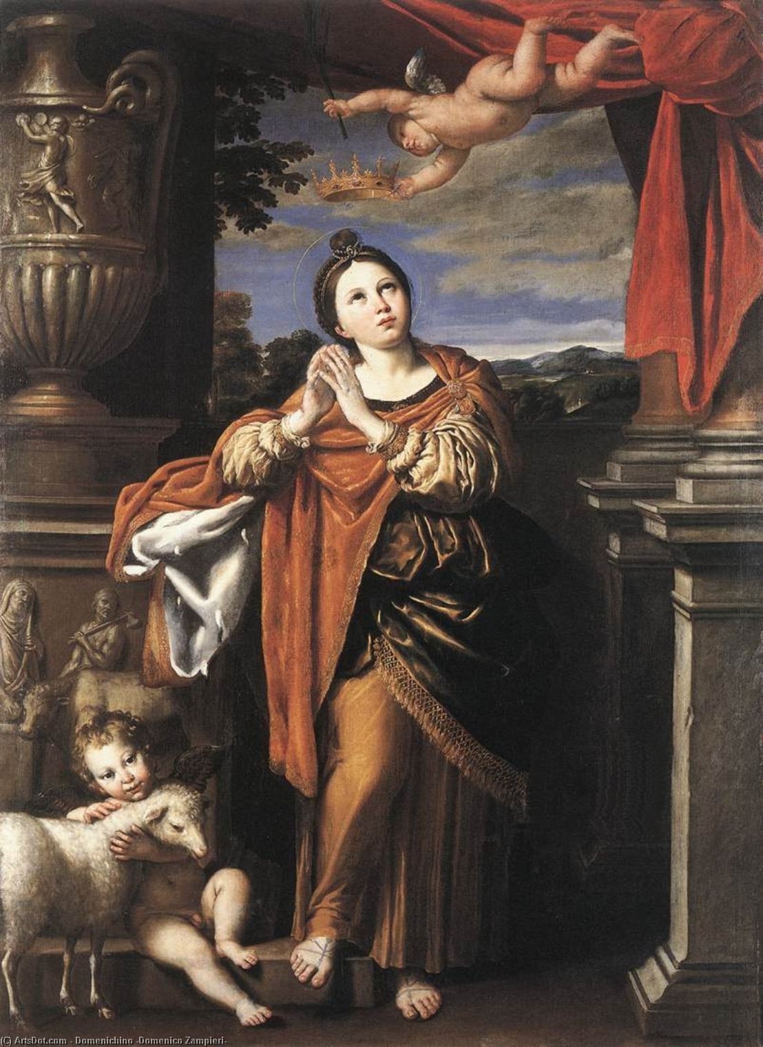 Saint Agnes — Domenichino (domenico Zampieri)