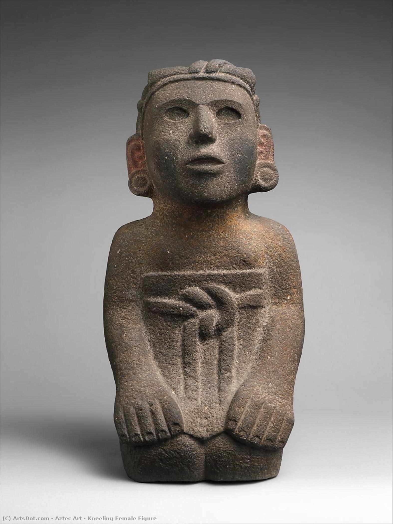 Kneeling Female Figure — Imperio Azteca