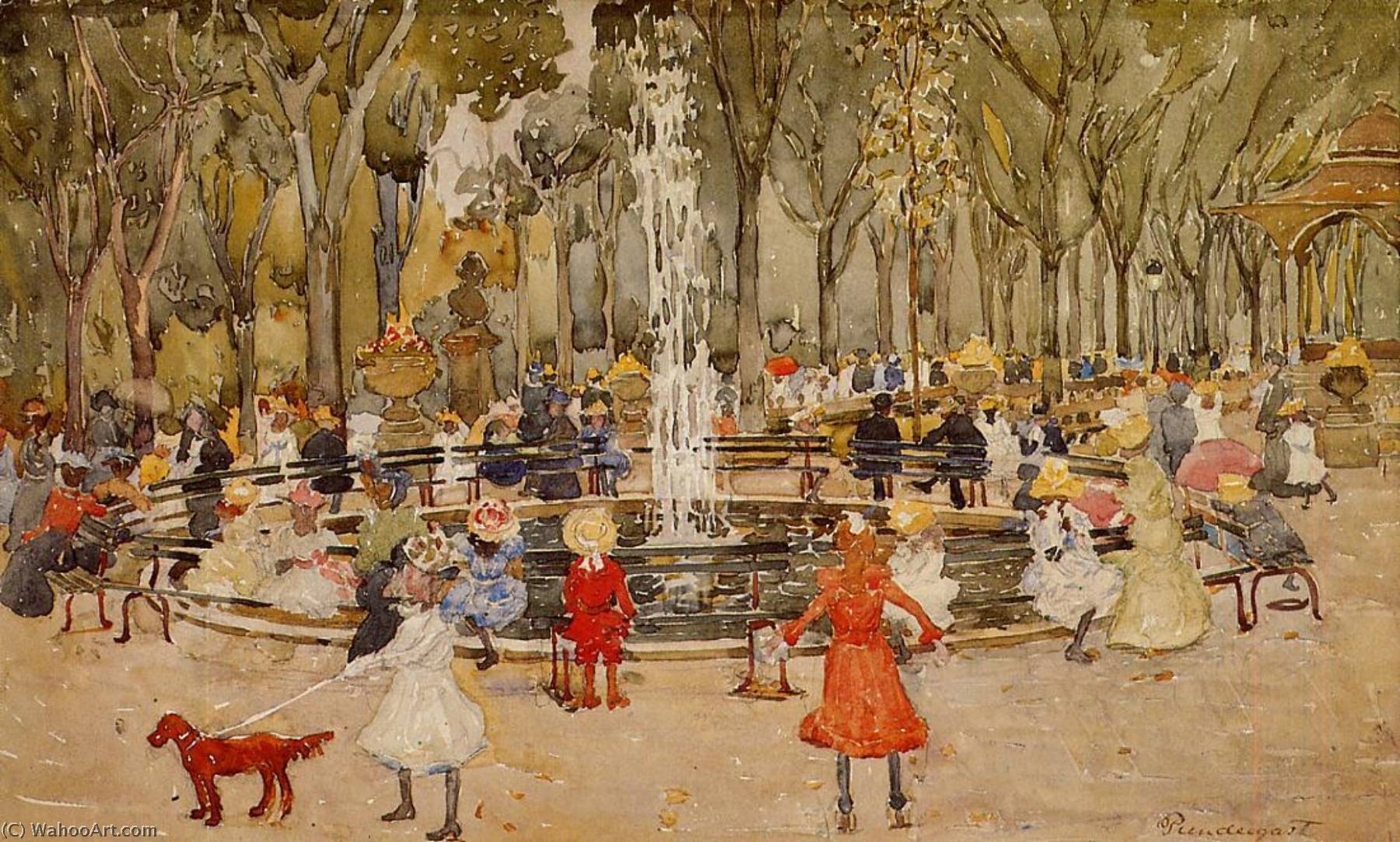 In Central Park, New York — Maurice Brazil Prendergast