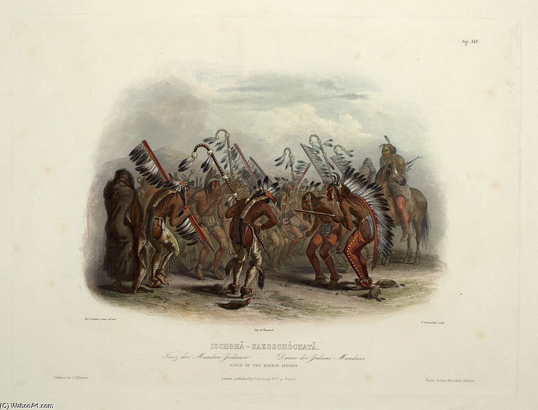 Ischohä-kakoschochatä Dance Of The Mandan Indians — Карл Бодмер
