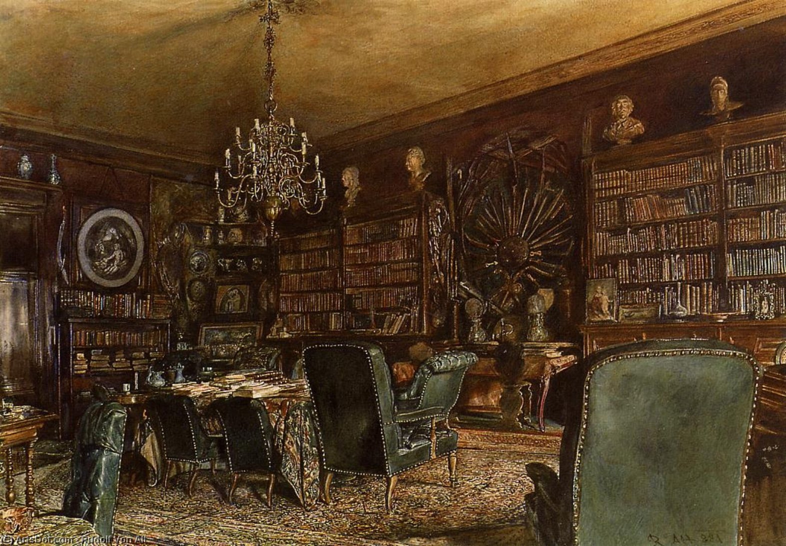 The Library — Rudolf Von Alt