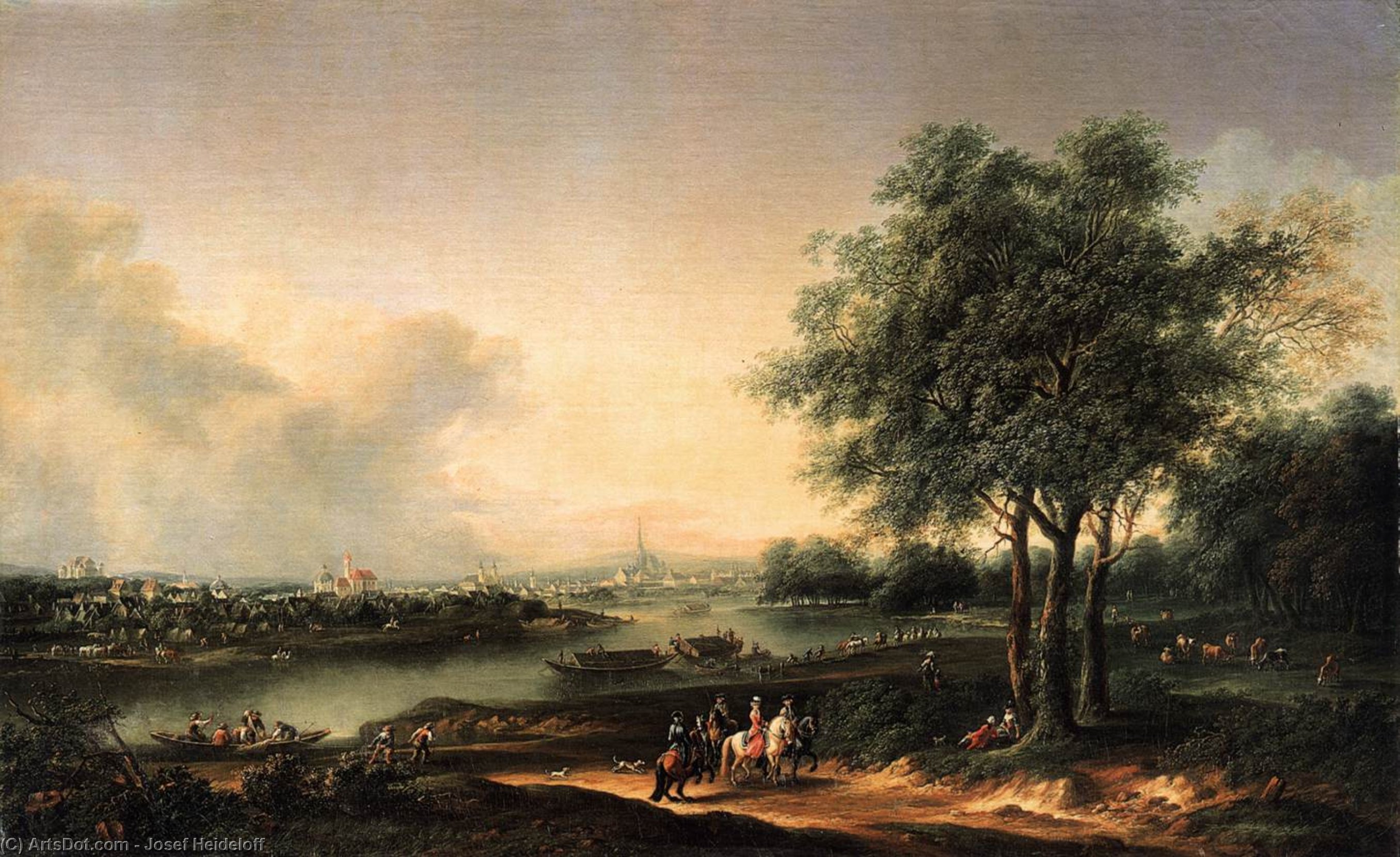 View From The Prater Towards The Suburbs Of Vienna — Josef Heideloff