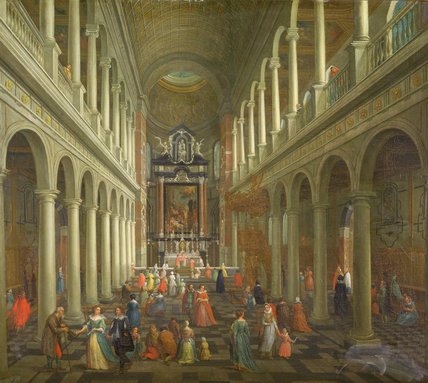 Interior Of The Jesuit Church, Antwerp — Pieter The Elder Neeffs