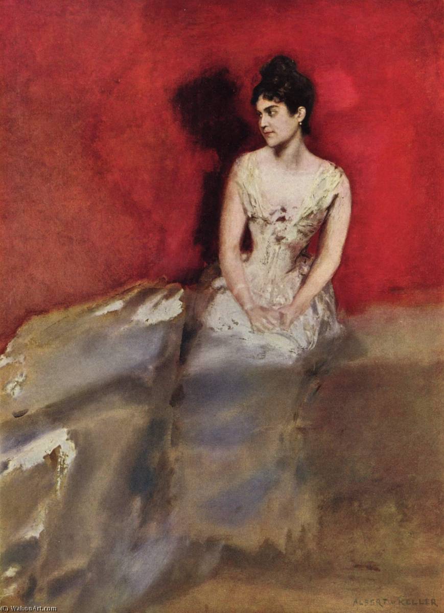 Deutsch Porträt Der Frau Des Künstlers — Albert Von Keller