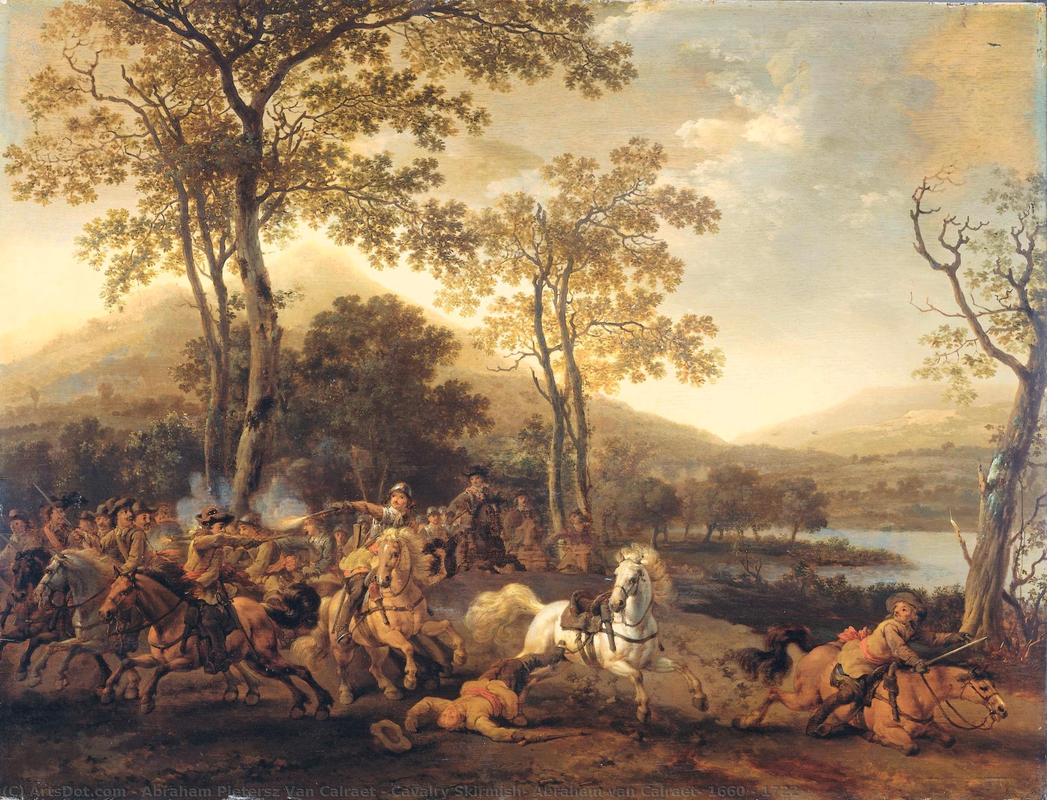 Cavalry Skirmish, Abraham Van Calraet, 1660 - 1722 — Abraham Pietersz Van Calraet