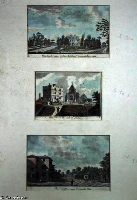 Three English Landscapes (pen And Ink ^ W C On Paper) Top To Bottom Doe Bank Near Sutton Colefield — Joshua Gosselin