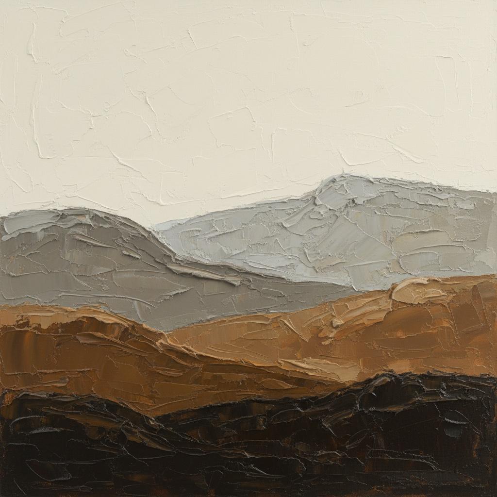 Monolithische Horizonte In Ocker Und Schiefer: Eine Meditative Studie Irdischer Stille — David Moreau