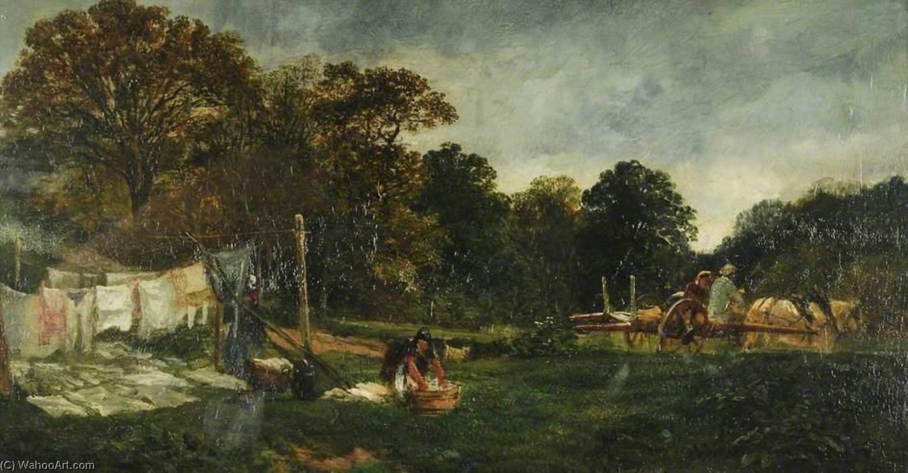 A Glade In Cadzow Forest Clothes Drying — Сэмюэл Бау