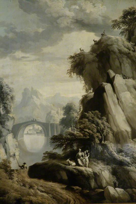 Landscape With A Bridge — James Norie