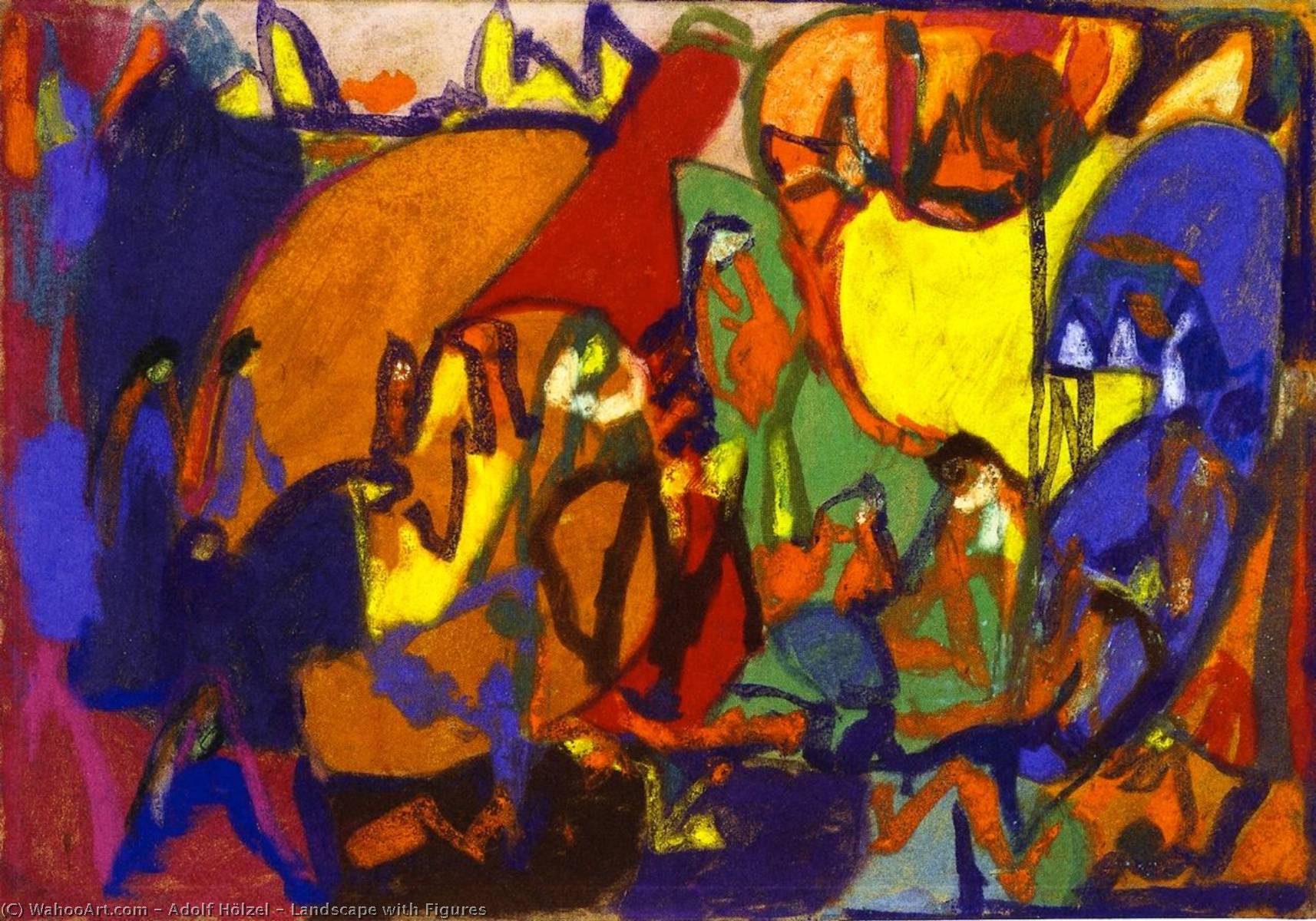 Landscape With Figures — Adolf Hölzel