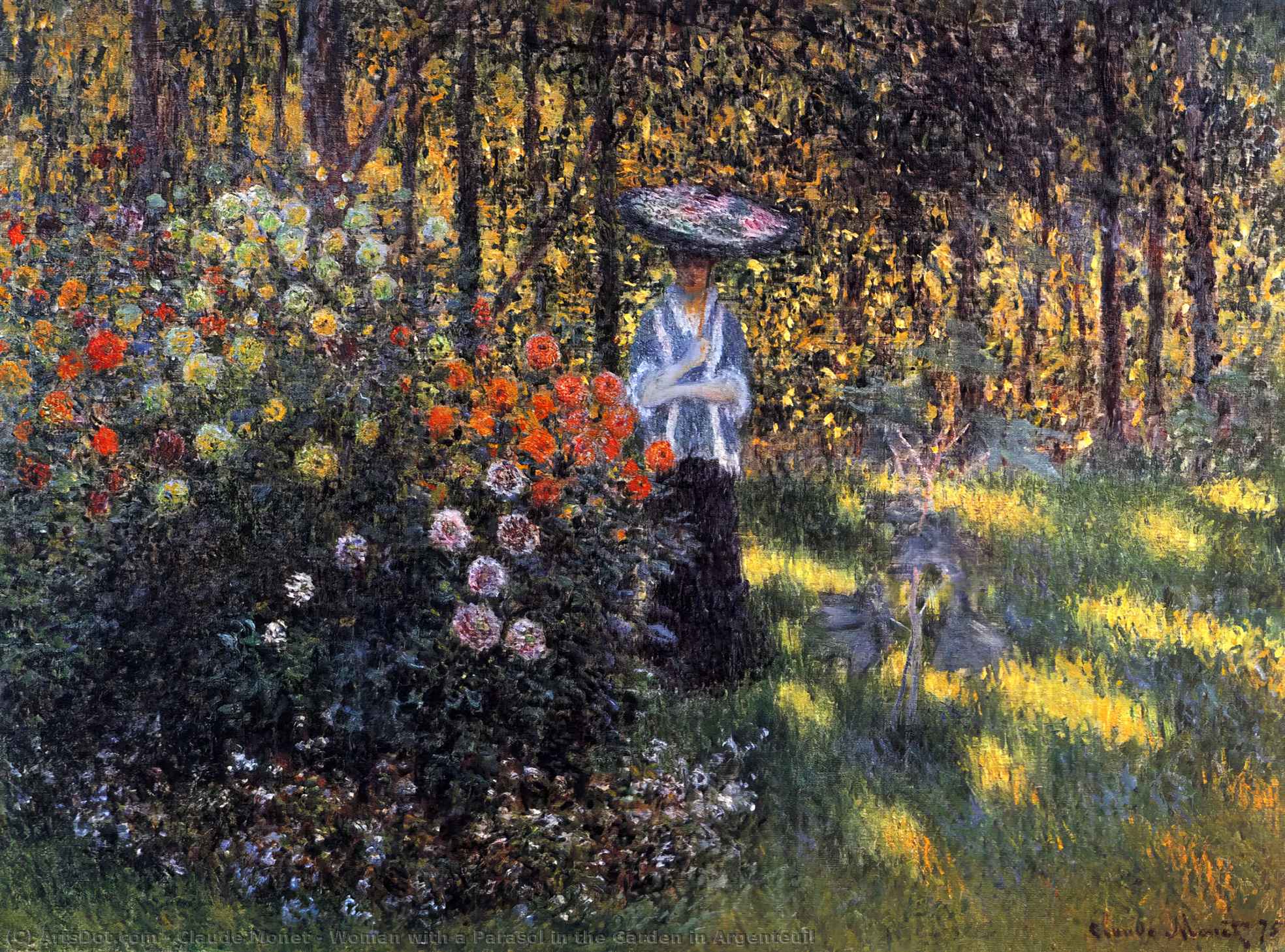 La Mujer Con El Parasol En El Jardín De Argenteuil — Claude Monet