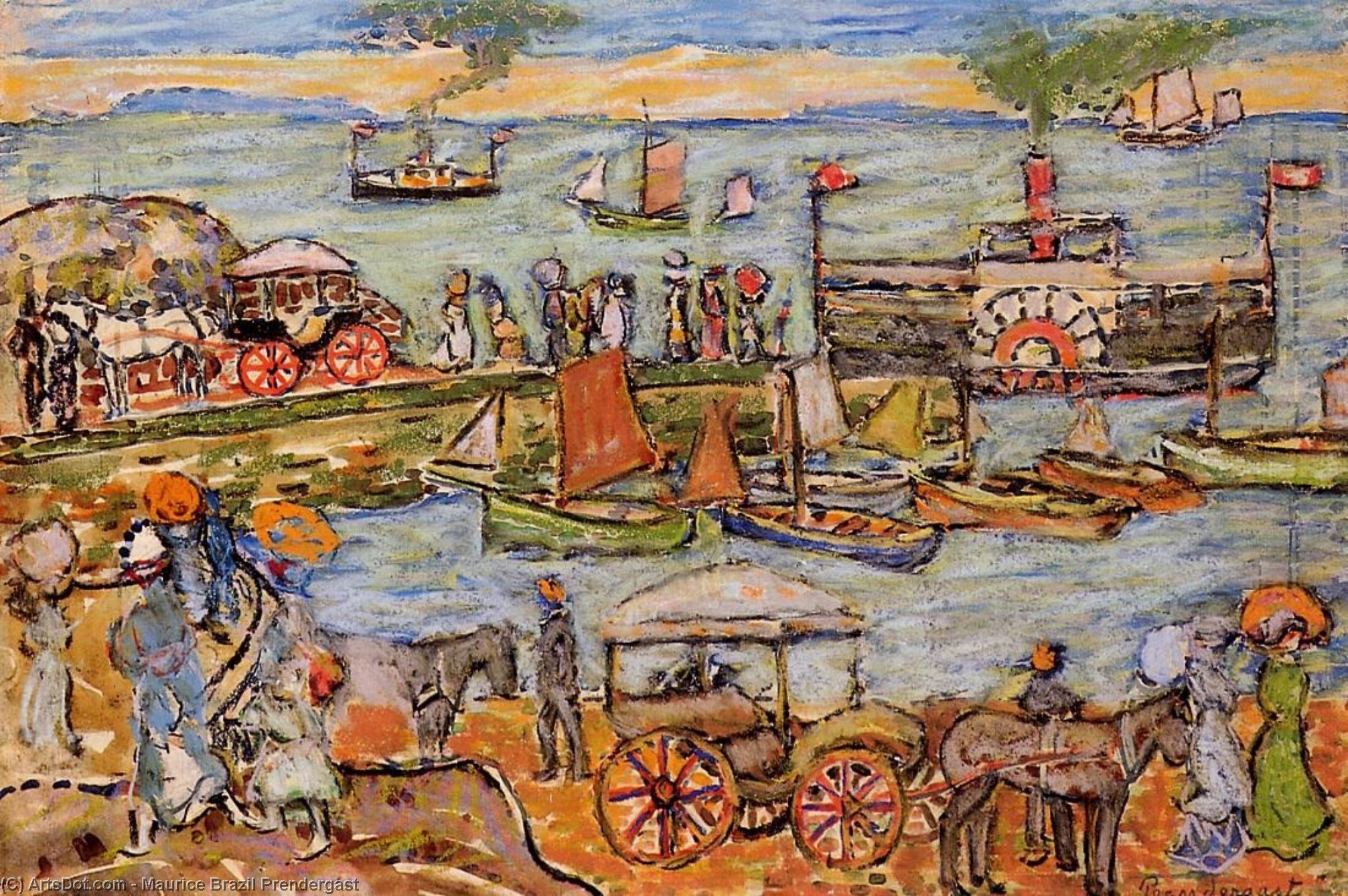 Quai, Dinard — Maurice Brazil Prendergast