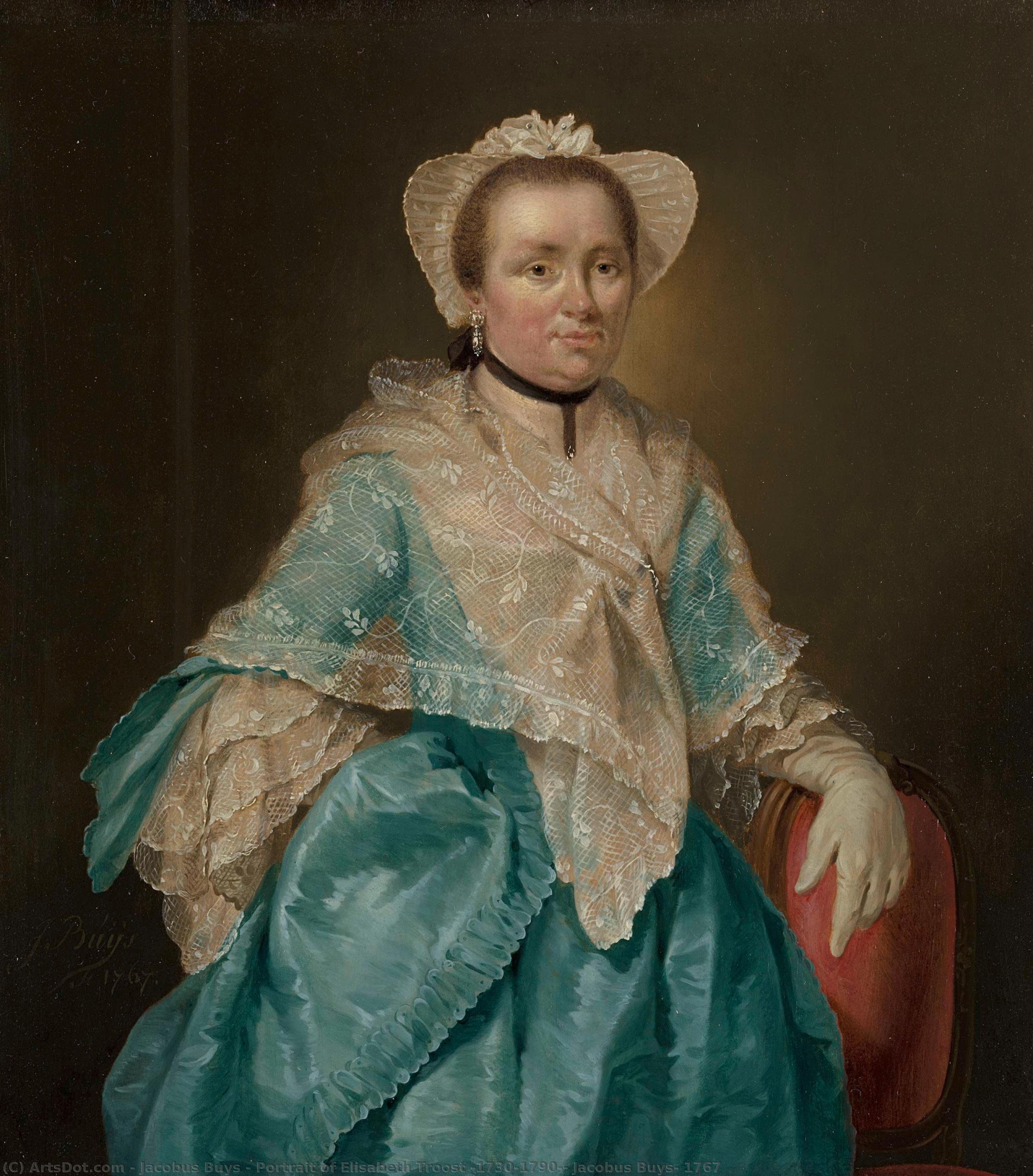 Portrait Of Elisabeth Troost (1730-1790), Jacobus Buys, 1767 — Jacobus Buys