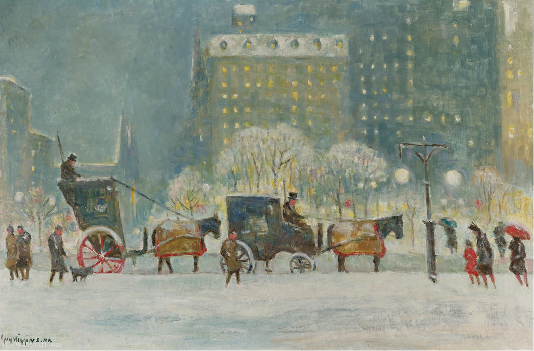 Early Evening At The Plaza, (1961) — Guy Carleton Wiggins