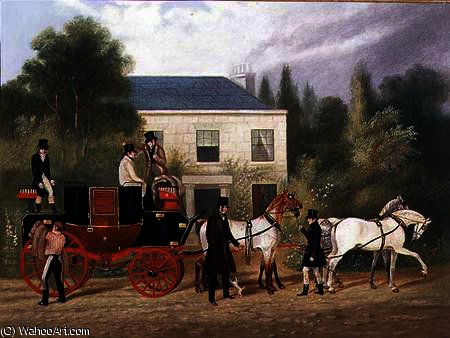 The Stage Coach Preparing To Depart — Charles Cooper Henderson