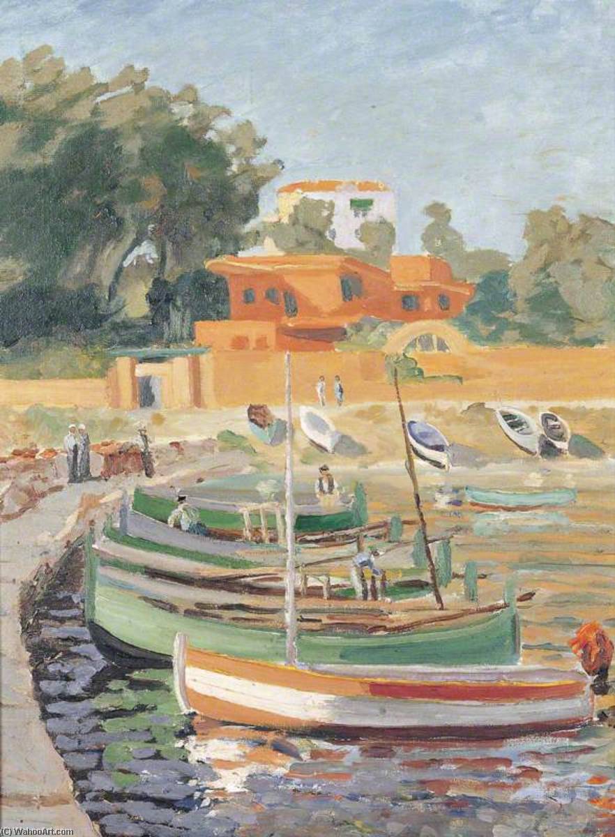 A Harbour Scene (probably On The Riviera) — Winston Spencer Churchill