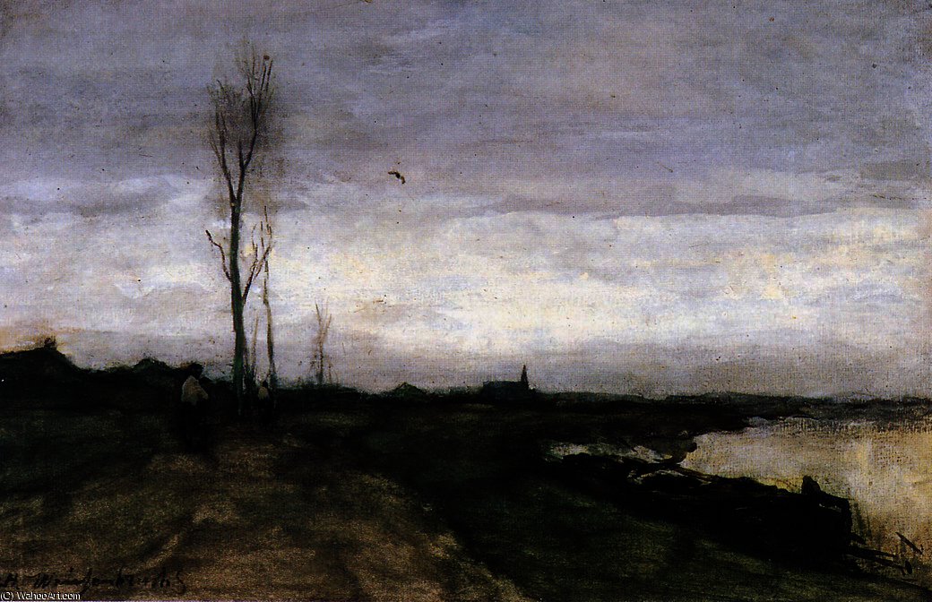 Road Near The Canal — Johan Hendrik Weissenbruch