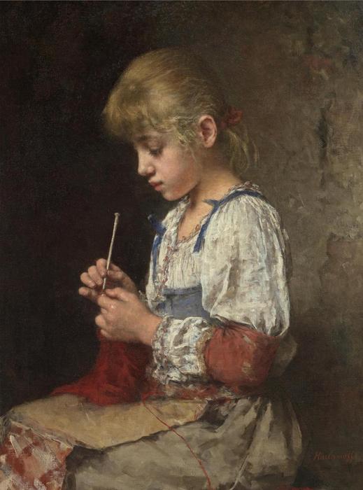 Portrait Of A Young Girl (20) — Alexei Alexeievich Harlamoff