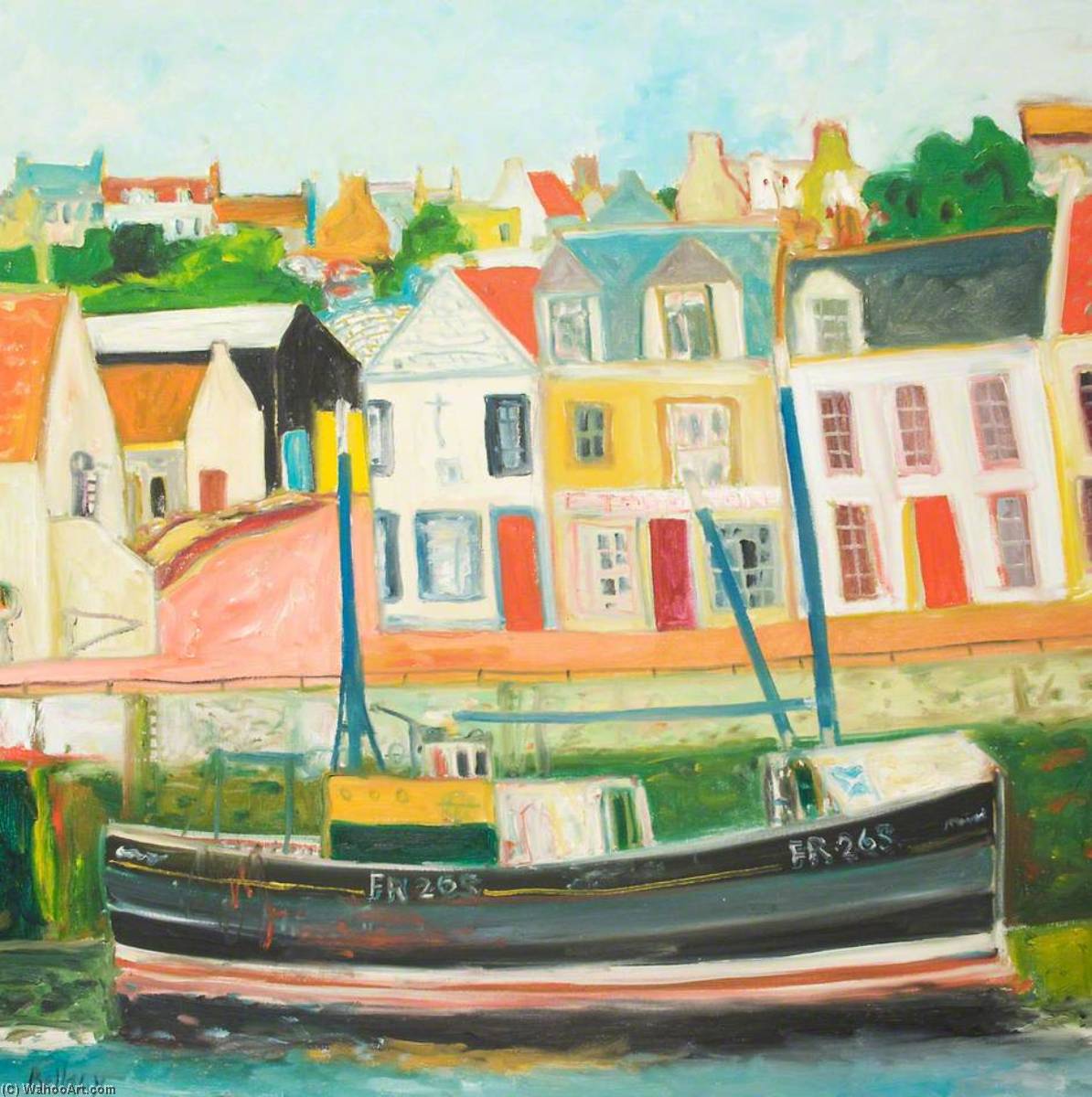 Ships In Harbour — John Bellany