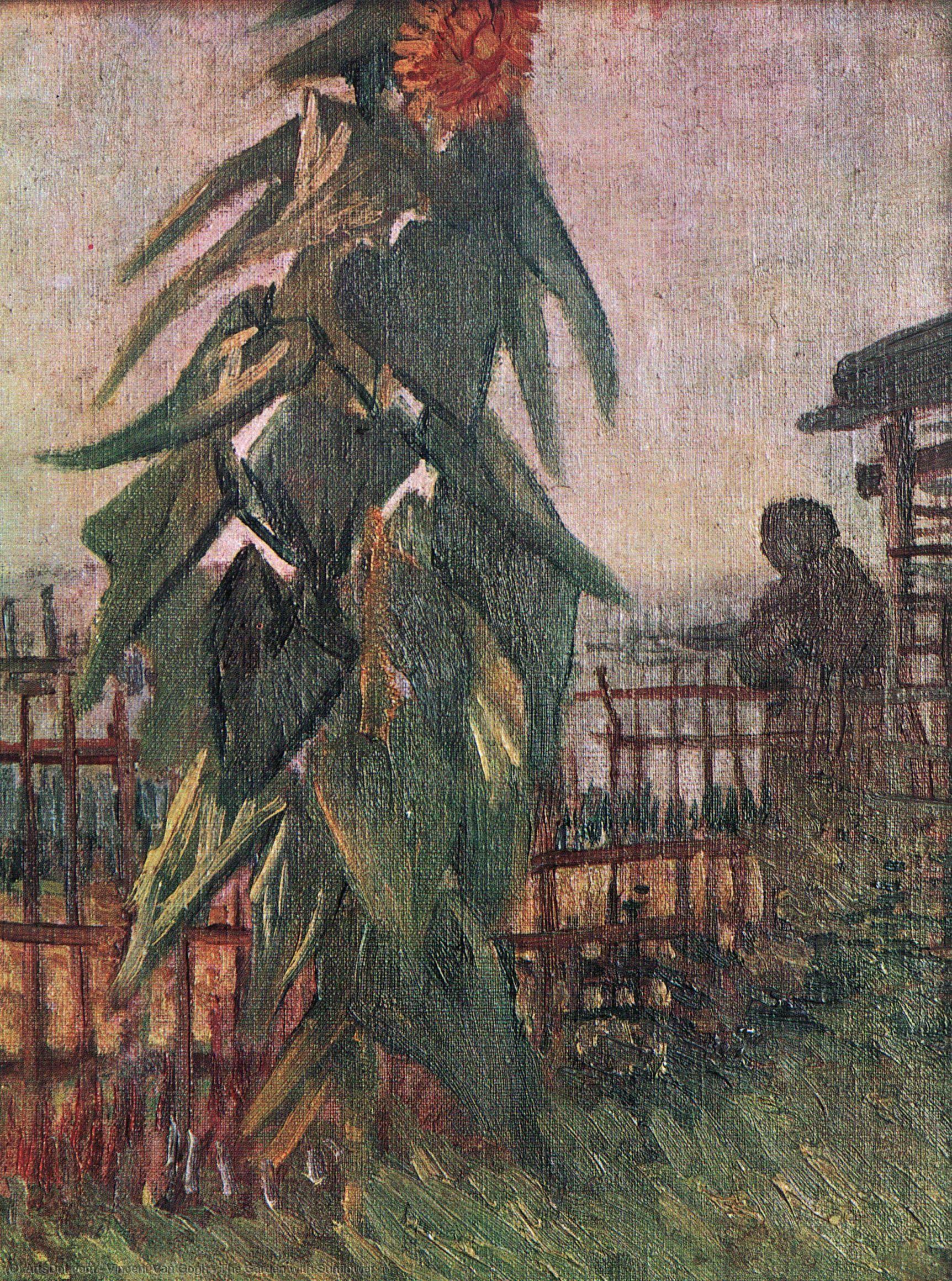 The Garden With Sunflower — Vincent Willem Van Gogh