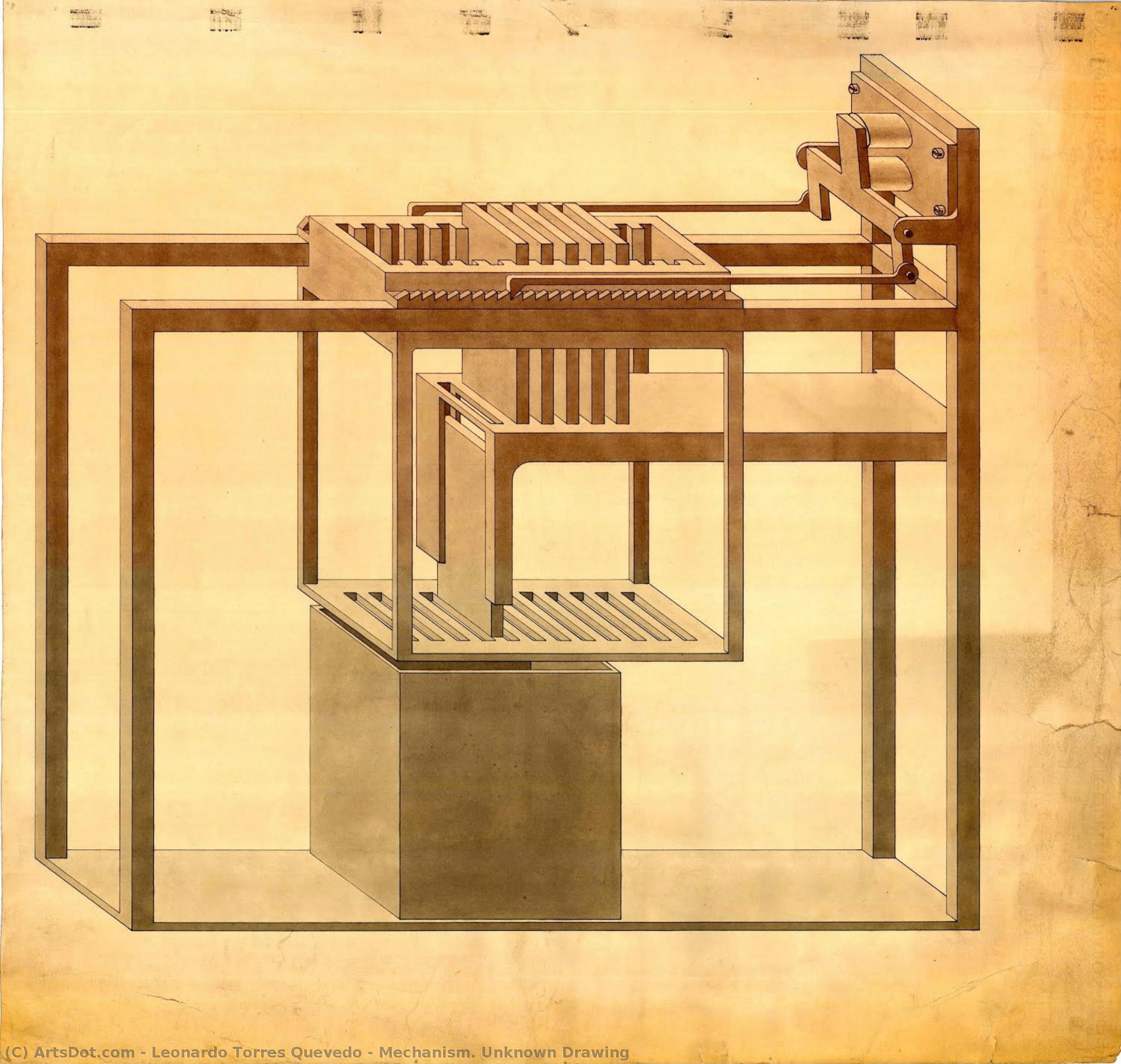 Mechanism. Unknown Drawing — Leonardo Torres Quevedo