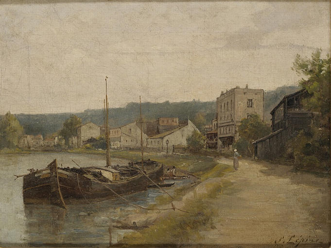 Péniche Sur La Seine — Stanislas Lépine