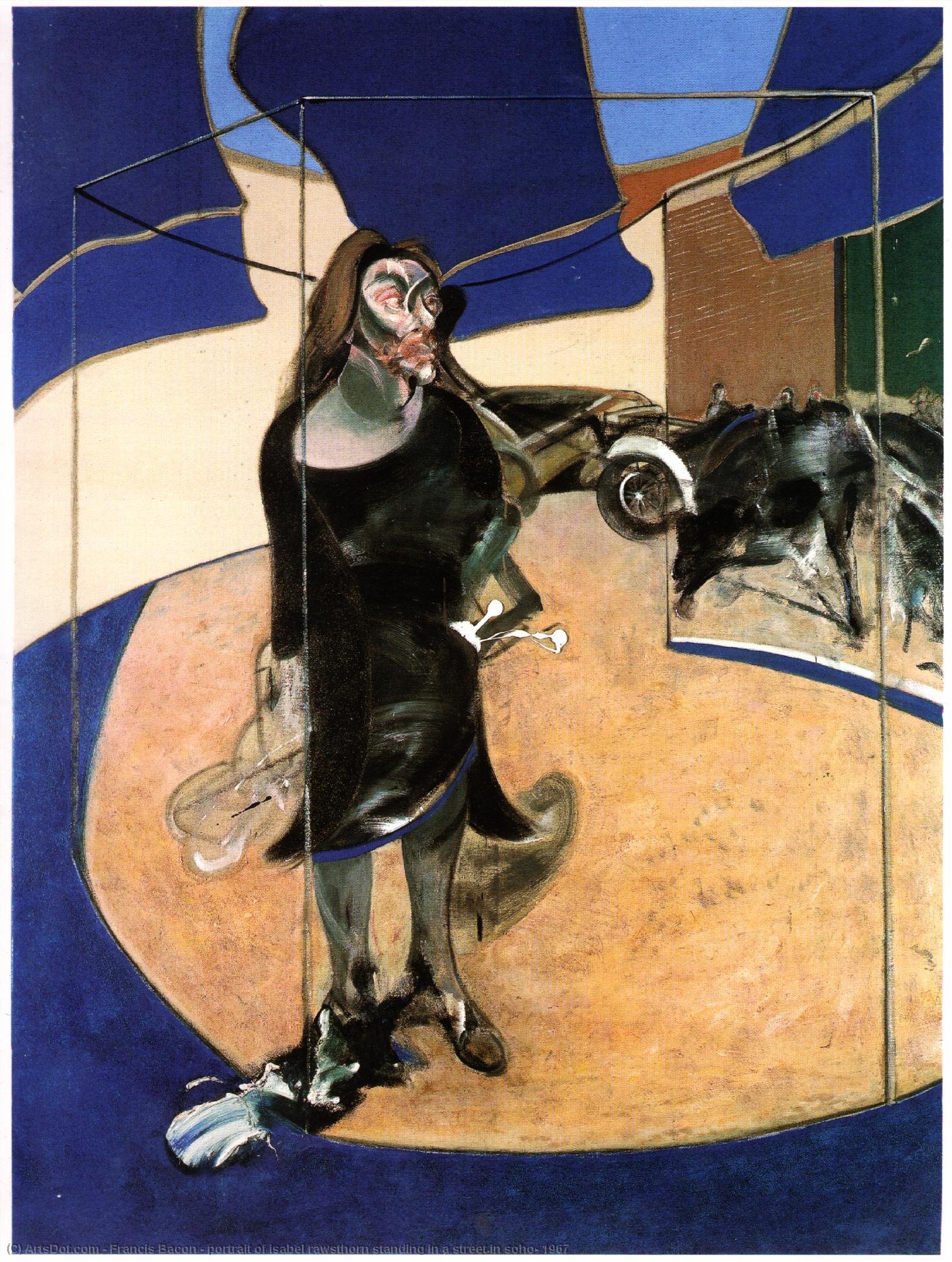 Porträt Von Isabel Rawsthorne, Die In Einer Straße In Soho Steht, 1967 — Francis Bacon