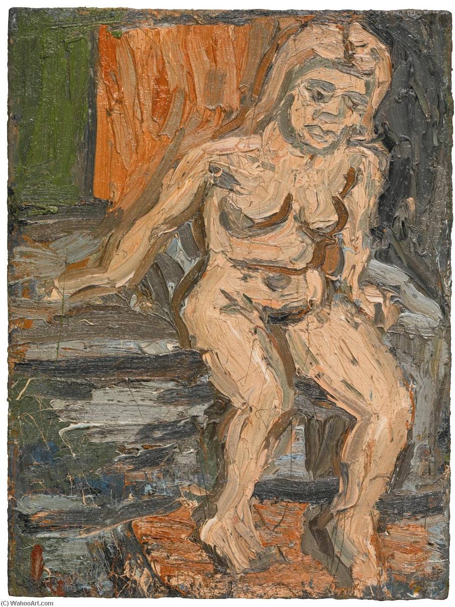 Pauline Sitting On The Bed — Leon Kossoff