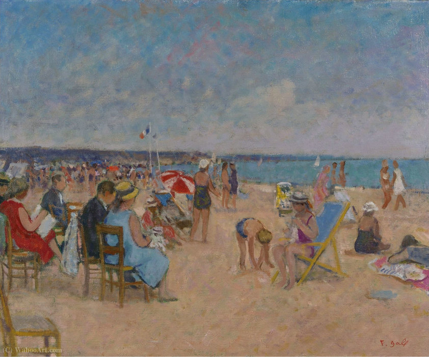The Gall Family At The Beach Of Trouville, (1970) — François Gall