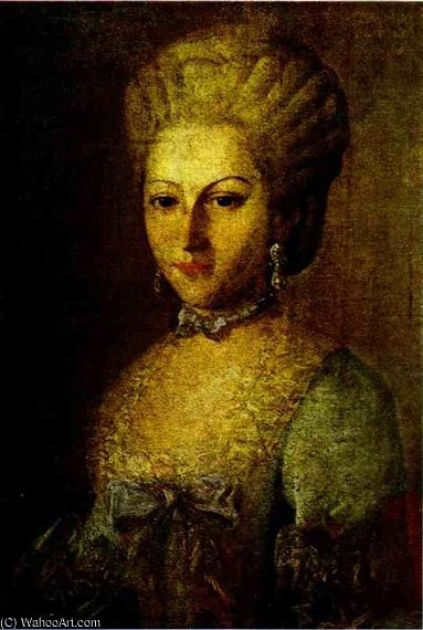 Portrait Of Agrafena Ribeaupierre — Carl Ludwig Johann Christineck