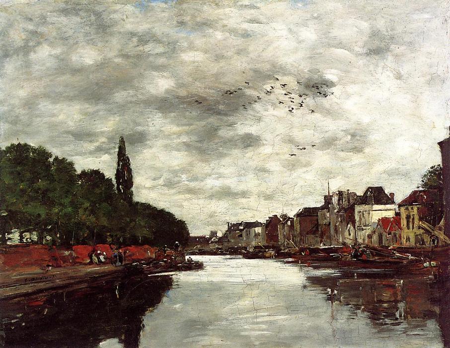 Canal Near Brussels — Eugène Louis Boudin