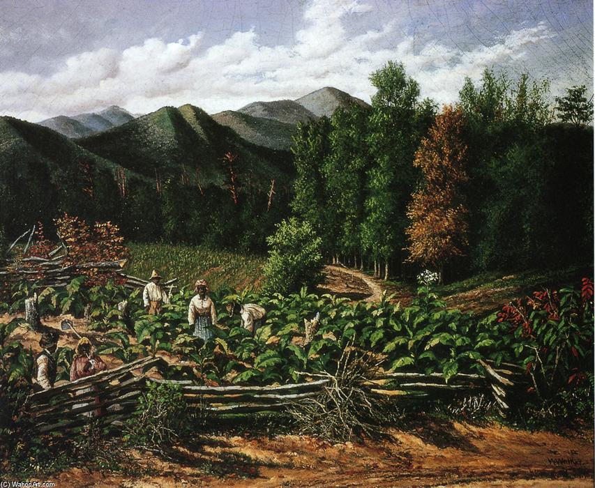 Tobacco Field With Five Figures (north Carolina) — William Aiken Walker