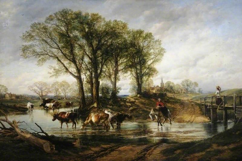 Landscape With Cattle — Vilijam Pol Frith