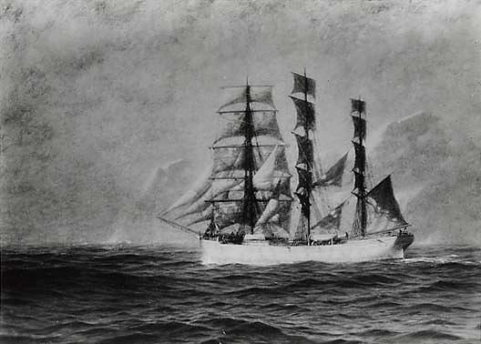 Tacking Ship Off An Iceberg, (painting) — William Edward Norton