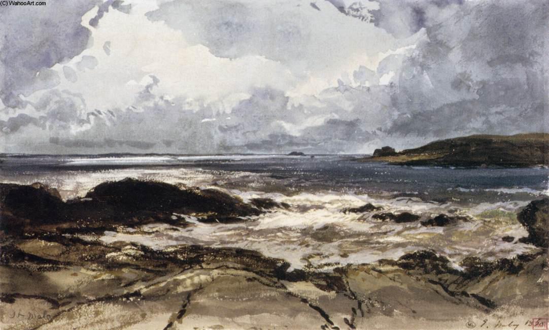 Rocks At Saint-malo — ウジェーヌ・イザベ