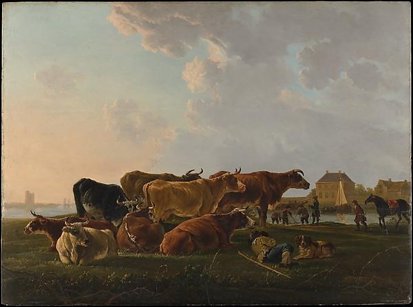 Landscape With Cattle — Якоб Ван Стрий