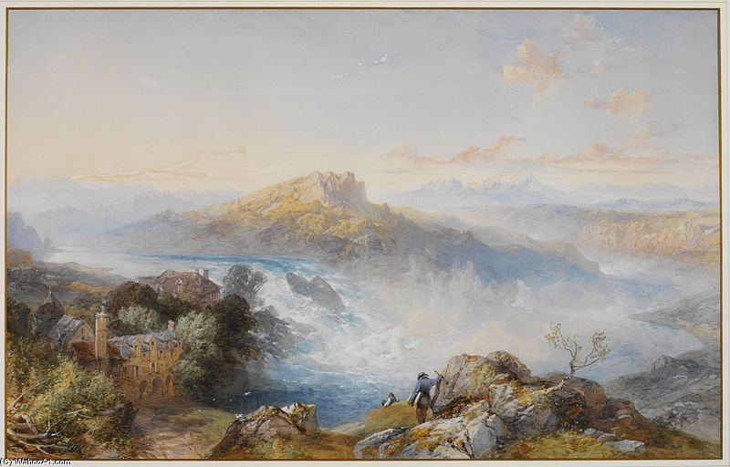 The Rhine Falls Near Schaffhausen — James Duffield Harding