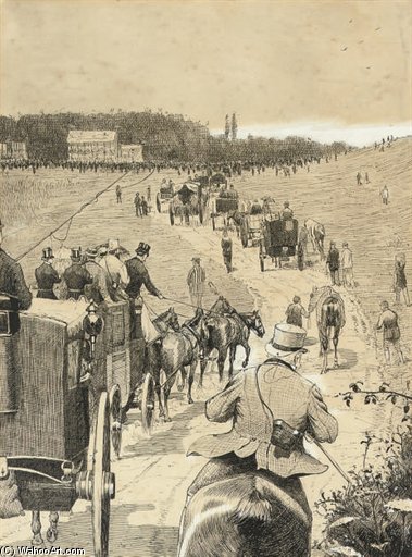 Goodwood Races -going Onto The Course From Singleton — Beatrice Parsons