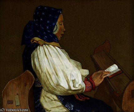 A Slovak Woman At Prayer — Marianne Preindelsberger Stokes