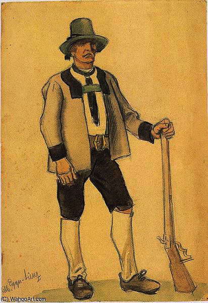 Farmer In Costume With Support — アルビン・エガー＝リエンツ