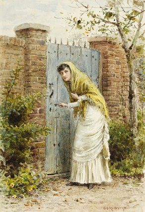 Girl At A Gate — George Goodwin Kilburne