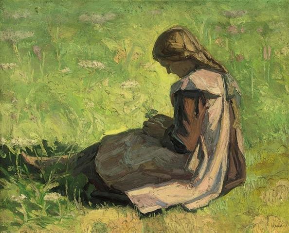 Girl Sitting In The Grass — Emmanuel Zairis