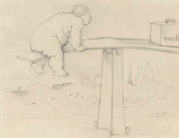 A Large Child On A See-saw — Edward Coley Burne-jones