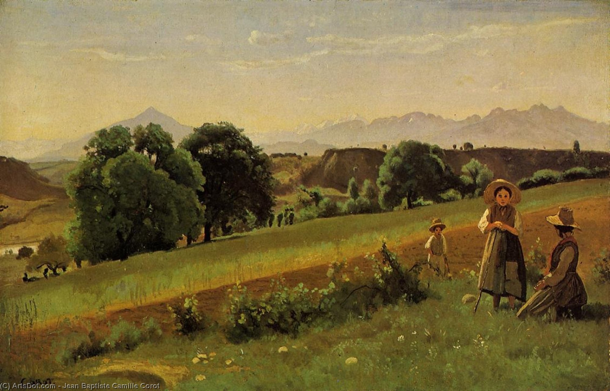 Mornex Landscape — Jean-baptiste-camille Corot