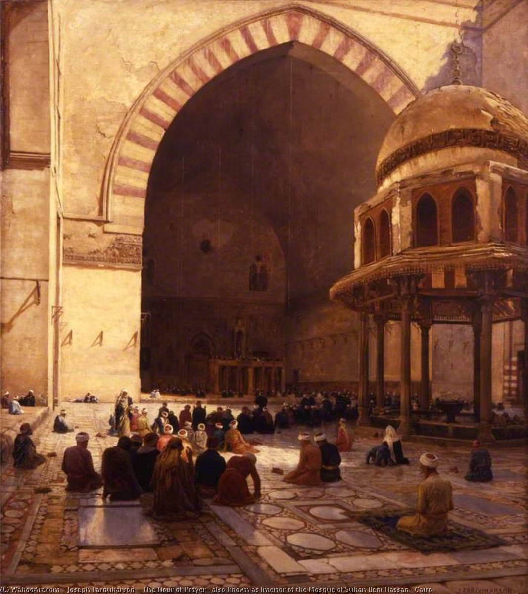 The Hour Of Prayer (also Known As Interior Of The Mosque Of Sultan Beni Hassan, Cairo) — ジョセフ・ファークハーソン