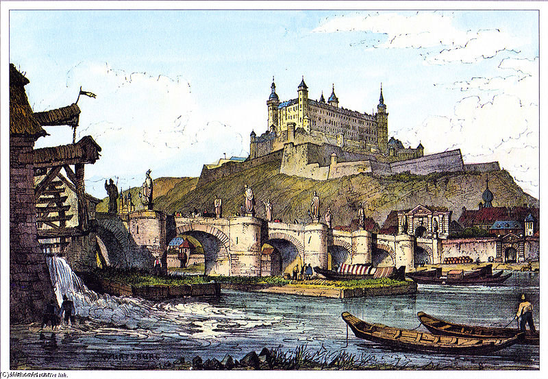 Wuerzburg Mainbruecke Und Festung — Samuel Prout