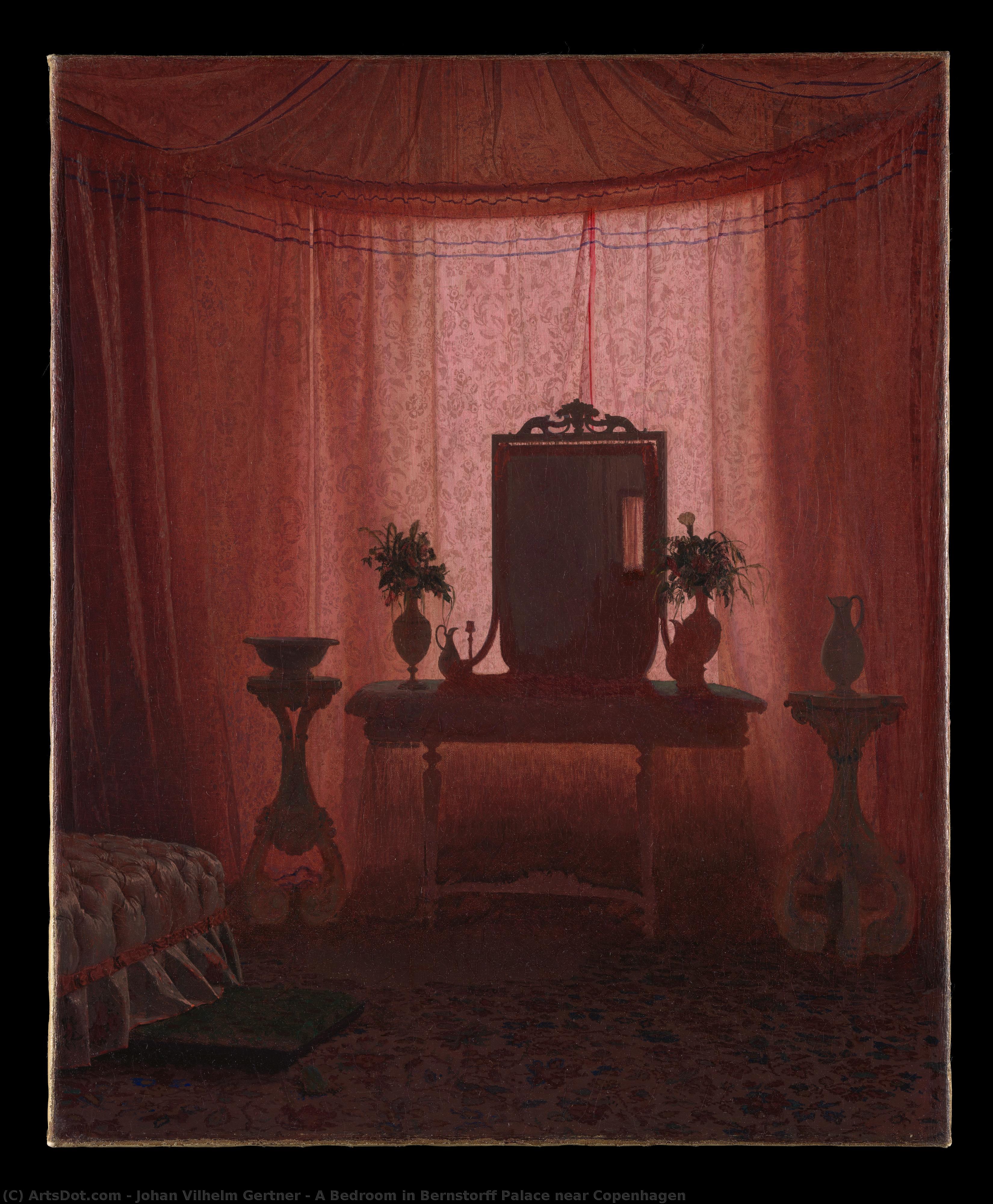 A Bedroom In Bernstorff Palace Near Copenhagen — Johan Vilhelm Gertner