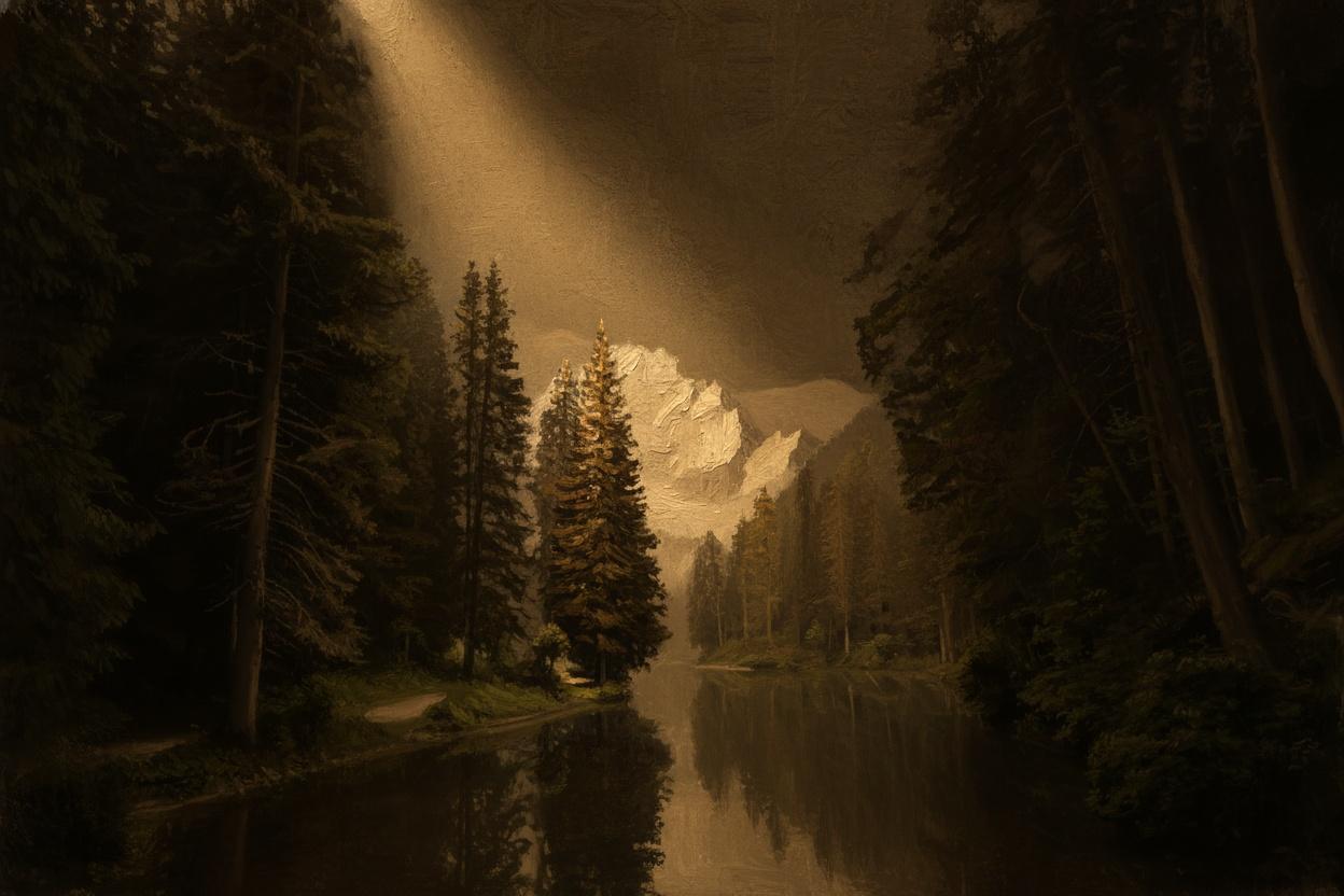 The Golden Revelation: Solitude In The Amber Mist — Cédric Blanc
