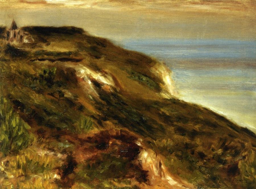 Die Kirche Von Varengeville Und Die Klippen — Pierre-auguste Renoir